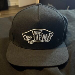 Vans Black Hat with White Logo